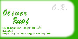 oliver rupf business card