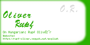 oliver rupf business card
